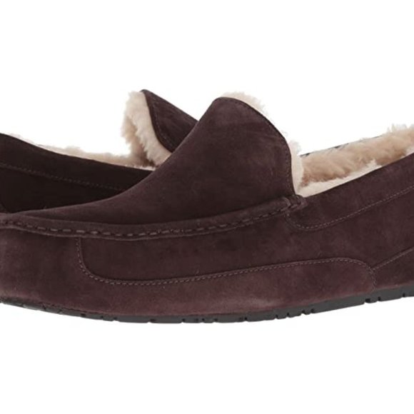 NIB UGG MEN'S ASCOT EXPRESSO‎ SUEDE SLIPPERS 8 - Picture 1 of 5